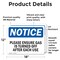 Signmission Please Ensure Gas Is Turned Off After Each Use OSHA Notice Sign, Vinyl Decal, 18in W x 12in L, 2PK OS-2PACK-NS-D-1218-L-17443 - alternate 5